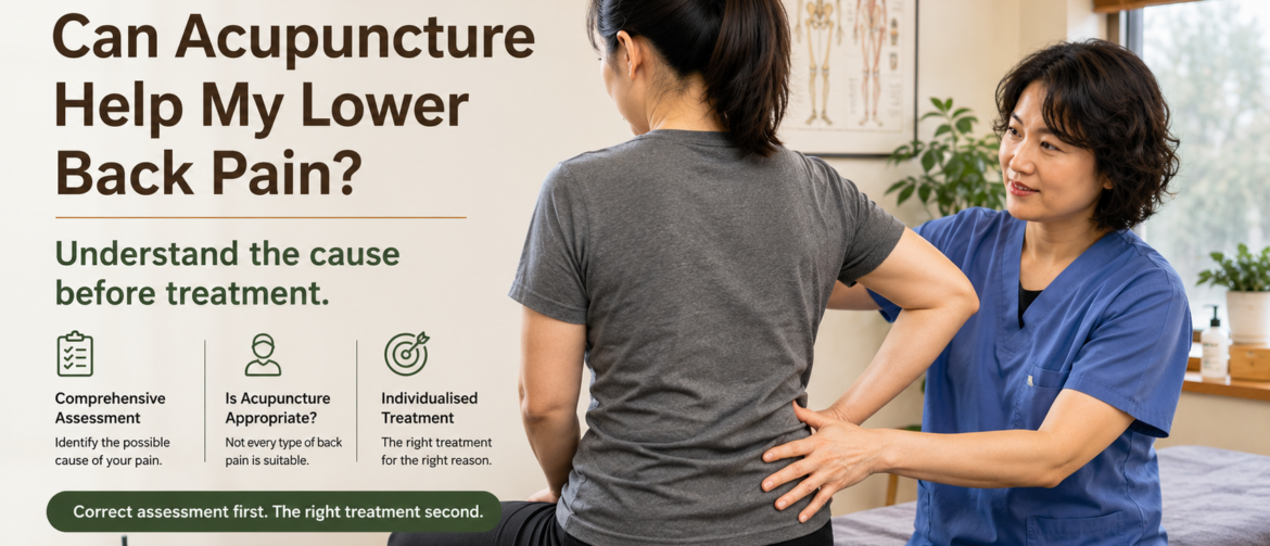 lower back pain, acupuncture for lower back pain, back pain treatment, acute lower back strain, chronic lower back pain, nerve irritation, sciatica, lower back pain assessment, TCM for back pain, Auckland acupuncture, Teresa Shen