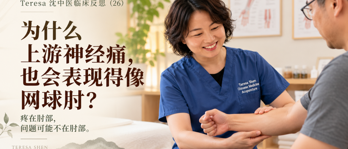 网球肘久治不愈, 网球肘反复疼痛, 网球肘治疗无效, 网球肘误诊, 肘外侧疼痛, 肘部压痛, 前臂疼痛, 神经性肘痛, 上游神经痛, 颈神经根病, 颈椎神经压迫, 胸廓出口综合征, 臂丛神经受压,